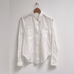 McGuire Denim, Mercenery Long Sleeve White Button Down Top, Small